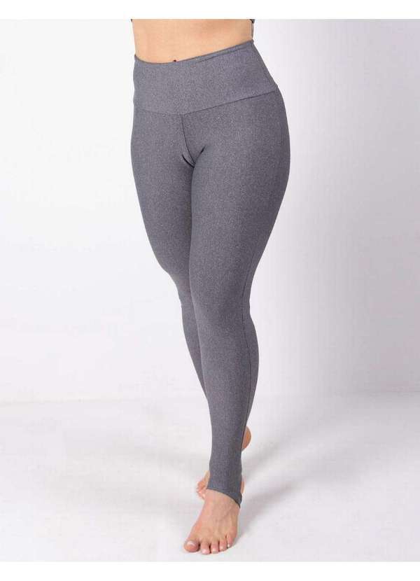 Fitmoda - Calca Legging Feminina Pezinho para Academia Cinza