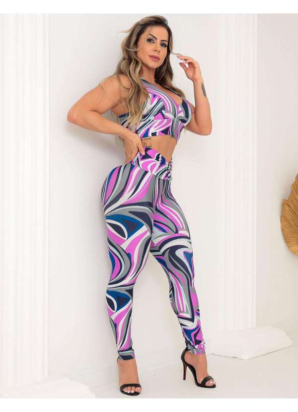 Fitmoda - Look Fitness com Legging Empina Bumbum e Cropped Cinza 3