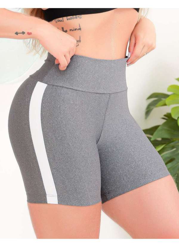 Fitmoda - Short Feminino para Academia com Detalhe nas Laterais Branco 1