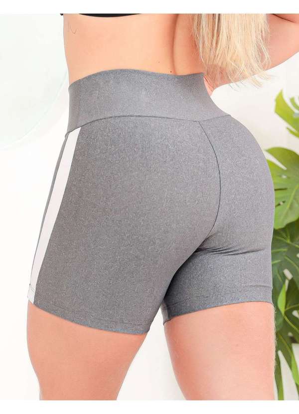 Fitmoda - Short Feminino para Academia com Detalhe nas Laterais Branco 2