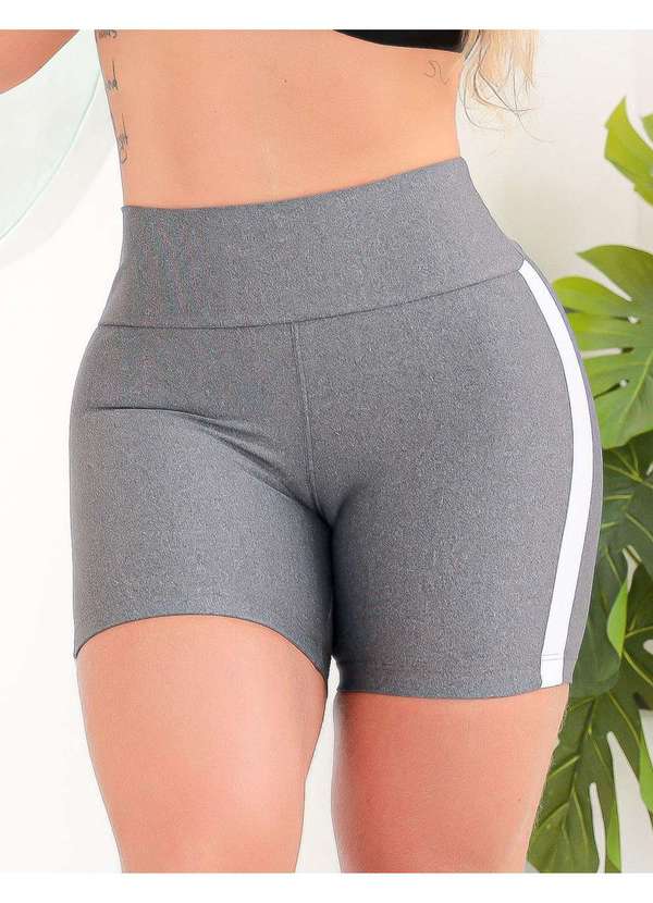 Fitmoda - Short Feminino para Academia com Detalhe nas Laterais Branco 3