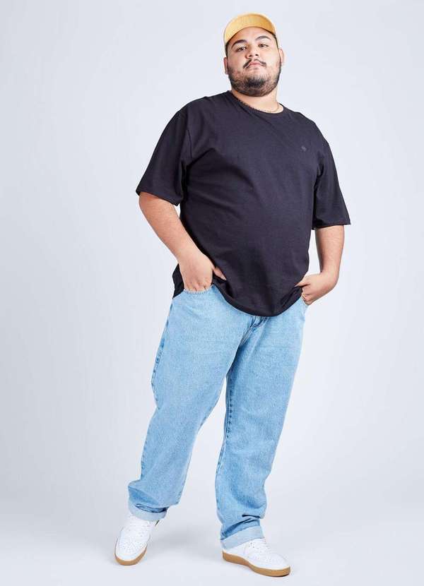 Gang - Calca Jeans Semi Bag Delave Marmorizada Plus Size Gang 50