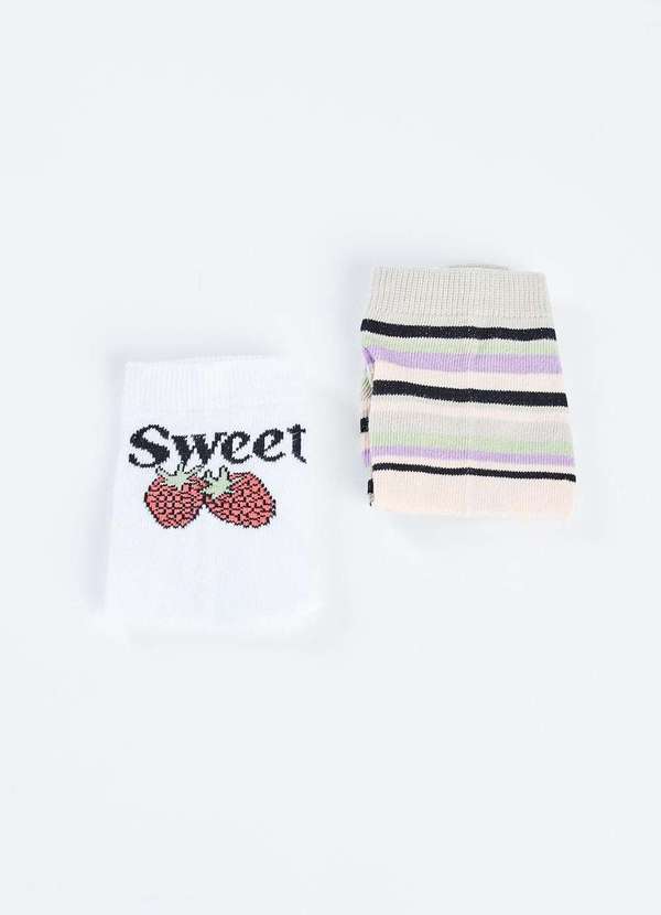 Gang - Kit de Meias Sweet Gang Feminina Branco