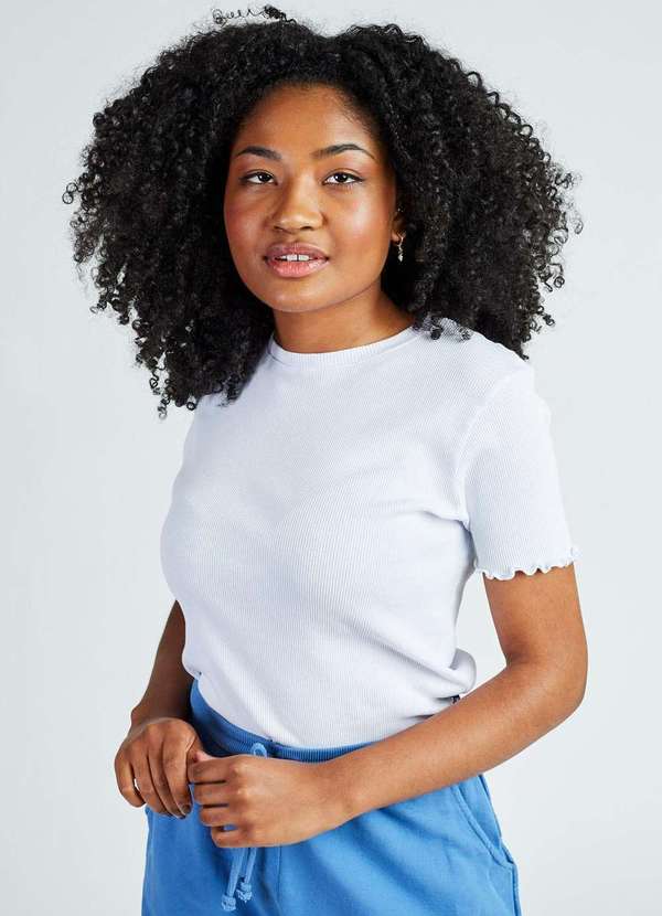 Gang - Blusa Basica Branca Gang Feminina Branco