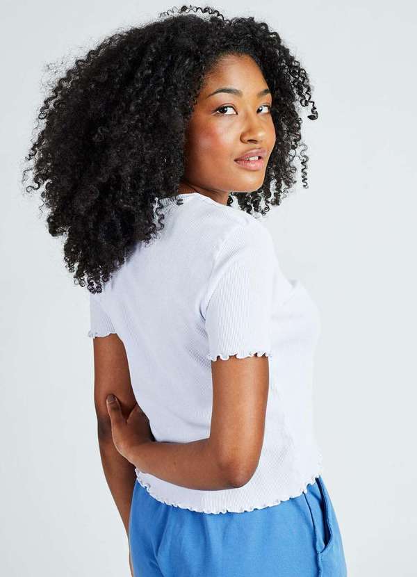 Gang - Blusa Basica Branca Gang Feminina Branco 3