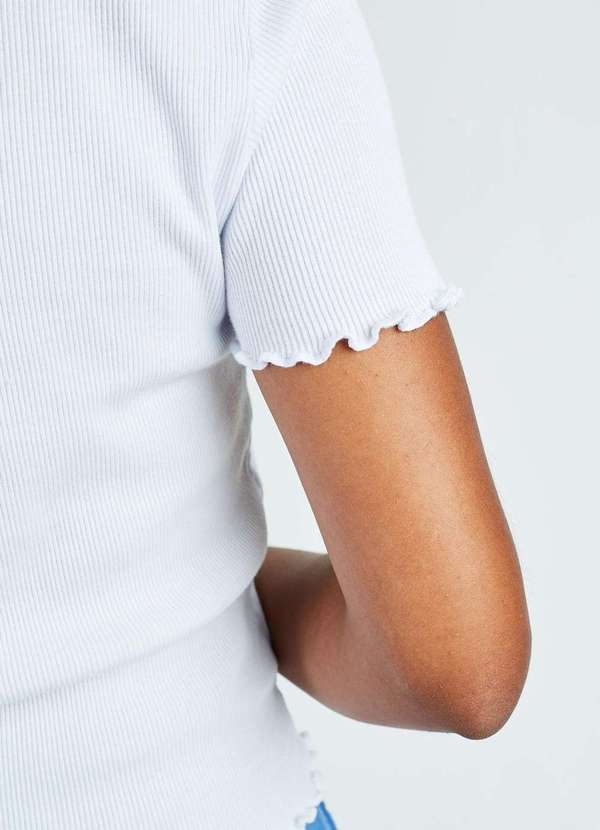 Gang - Blusa Basica Branca Gang Feminina Branco 4