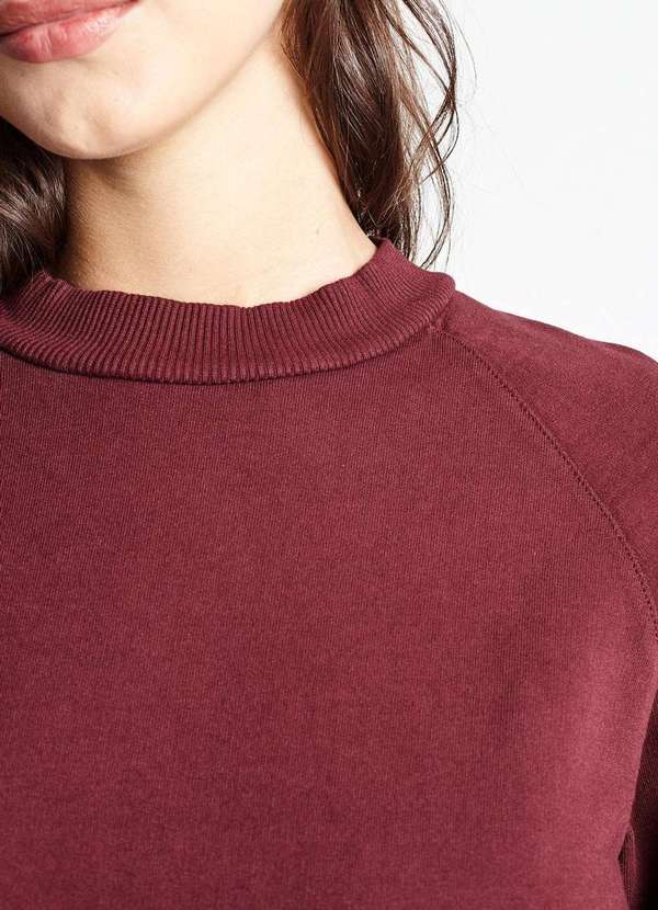 Gang - Blusa Raglan Moletom Vinho Gang Feminina Roxo 6