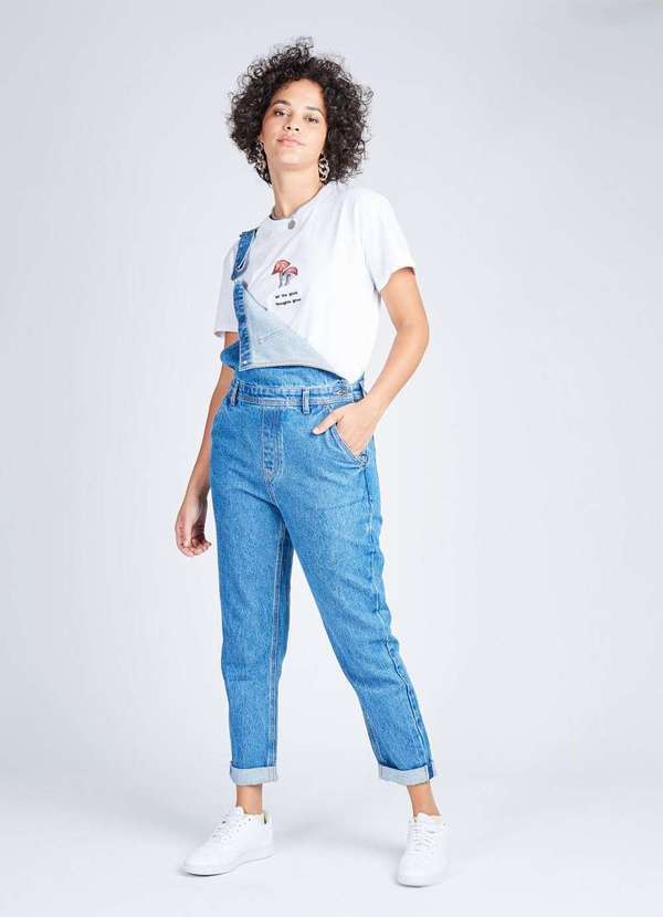 Gang - Camiseta Cogumelos Branca Gang Feminina Pp