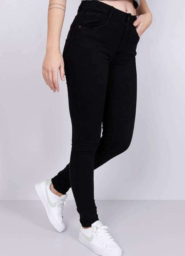 Gang - Calca Jeans Skinny Five Pockets Black Preto
