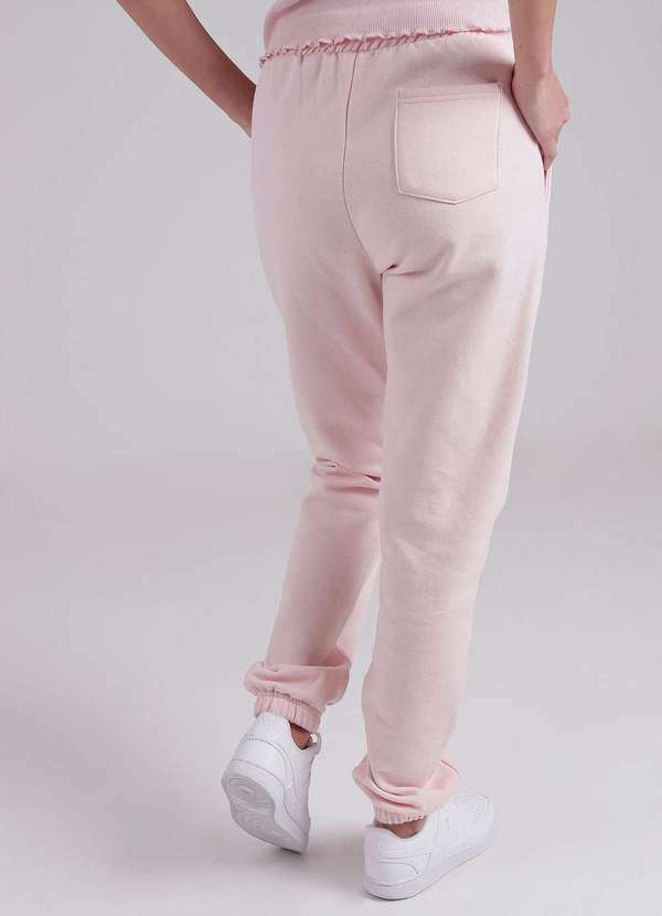 Gang - Calca Moletom com Punho Rosa Lotus Gang Feminina Rosa