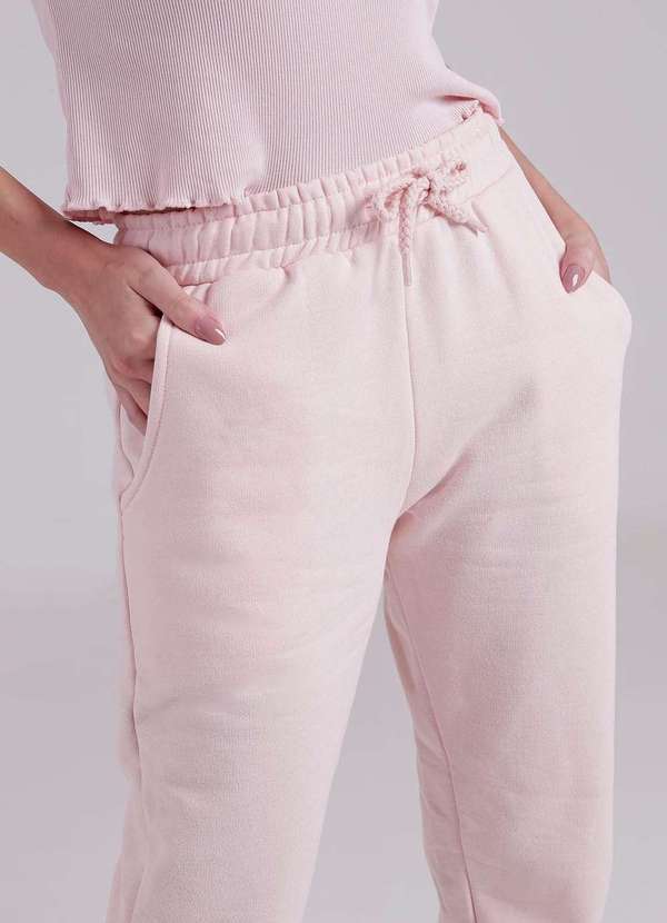 Gang - Calca Moletom com Punho Rosa Lotus Gang Feminina Rosa 3