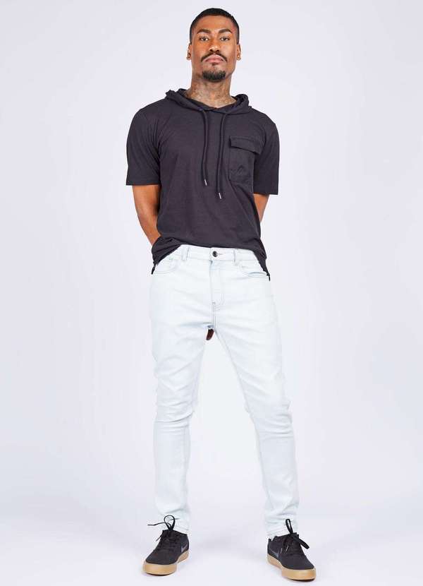 Gang - Calca Jeans Skinny Delave Azul Gang Masculina Azul