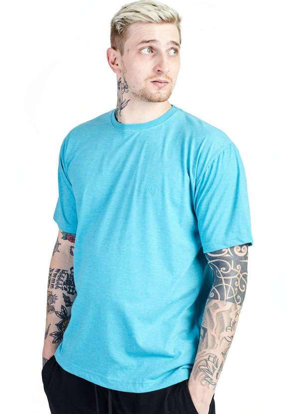 Gang - Camiseta Basica Azul Turquesa Azul