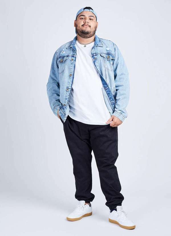 Gang - Camiseta Basica Branca Gang Plus Size Branco