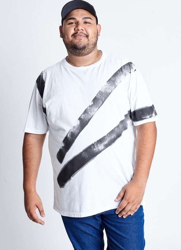 Gang - Camiseta Branca Gang Plus Size Masculina Branco