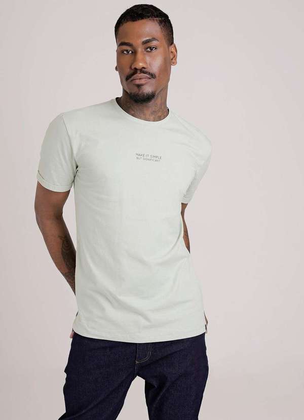 Gang - Camiseta Manga Curta Cotton Verde Gang Masculina Verde