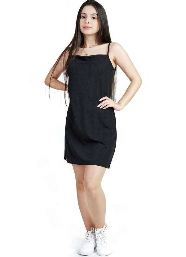 Gang - Vestido Curto Sleep Dress Preto Gang Feminino Preto
