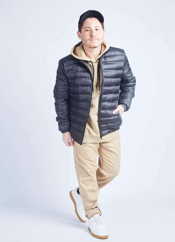 Gang - Jaqueta Puffer Fusion Black Gang Masculina Preto