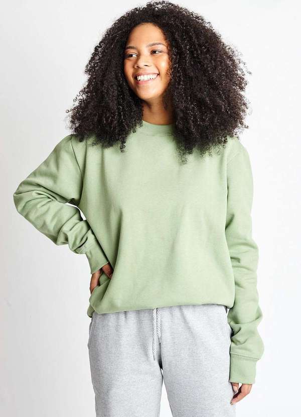 Gang - Moletom Basico Gola Careca Verde Gang Verde 4