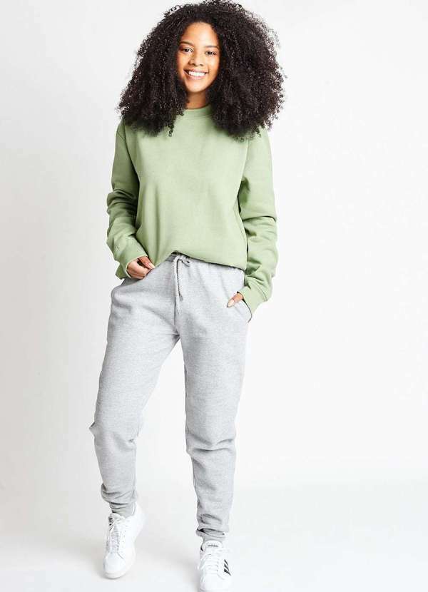 Gang - Moletom Basico Gola Careca Verde Gang Verde 6