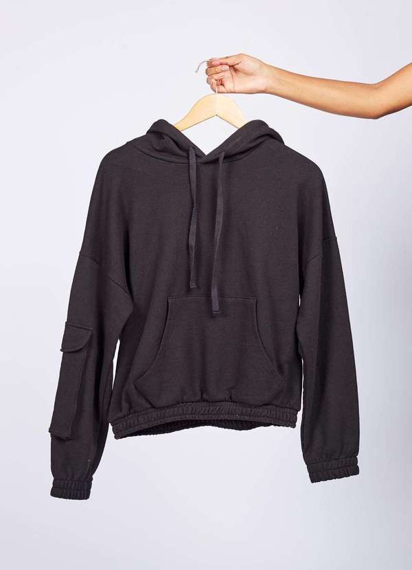 Gang - Moletom Canguru com Capuz Preto Gang Feminino Preto 5