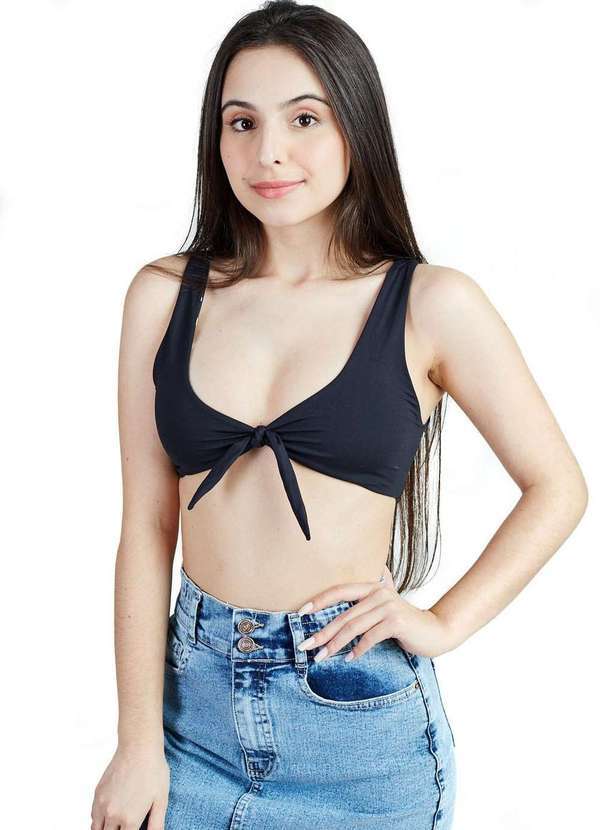Gang - Biquini Calcinha Alta Reversivel Poa Gang Feminina Preto