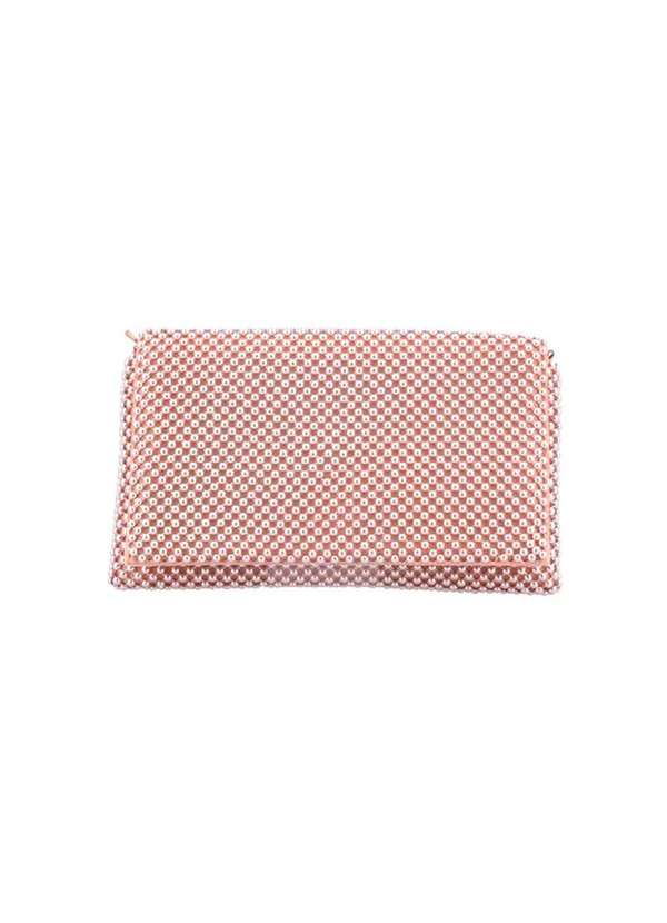 Baroness - Bolsa Bauarte Malha de Metal Rosa Rosa