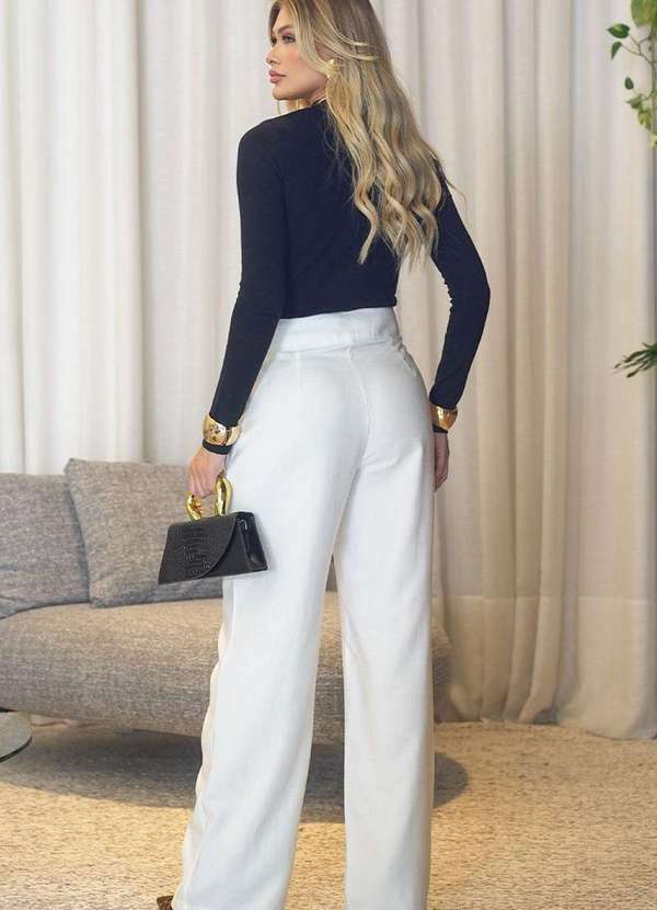 Miss Misses - Blusa Eloa Trico Canelado Manga Longa Preto 2