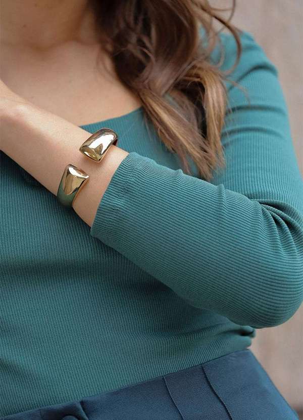 Miss Misses - Blusa Erica Canelado Manga Longa c/ Arco Verde 6