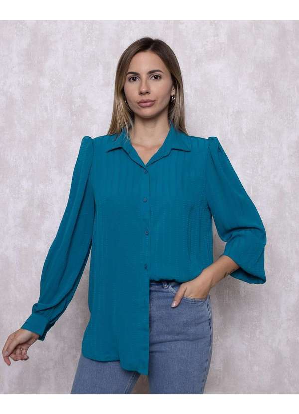 Innocence - Blusa Innocence Pregas Azul