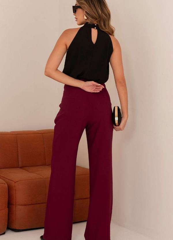 Miss Misses - Blusa Irene C/Detalhe Flor de Metal Preto 5