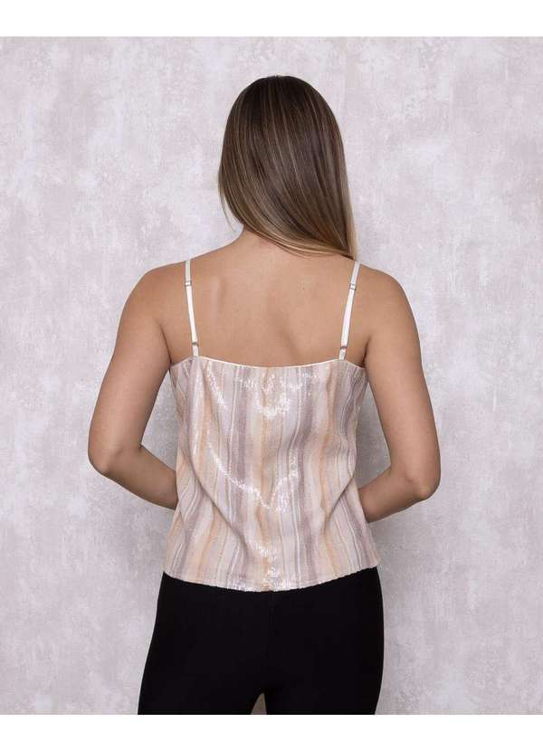 Karmani - Blusa Karmani Paete e Alcinha Bege 5