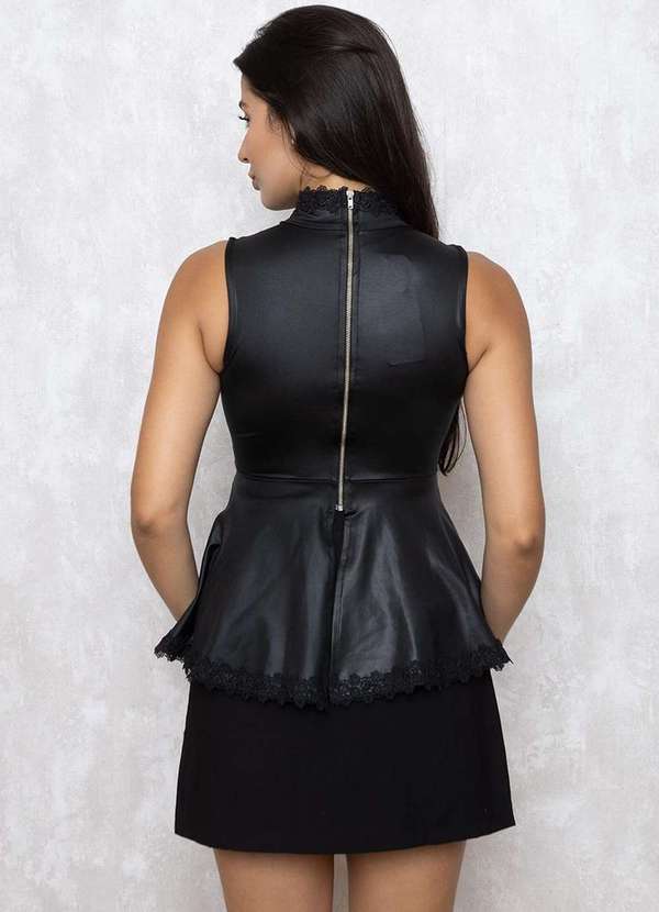 Limone - Blusa Limone Gripri Gola Preto 2