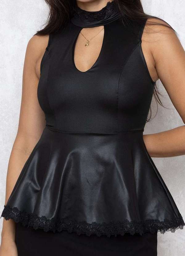 Limone - Blusa Limone Gripri Gola Preto 3