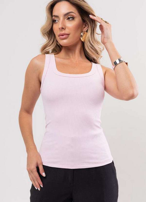 Miss Misses - Blusa Luana Canelada Rosa