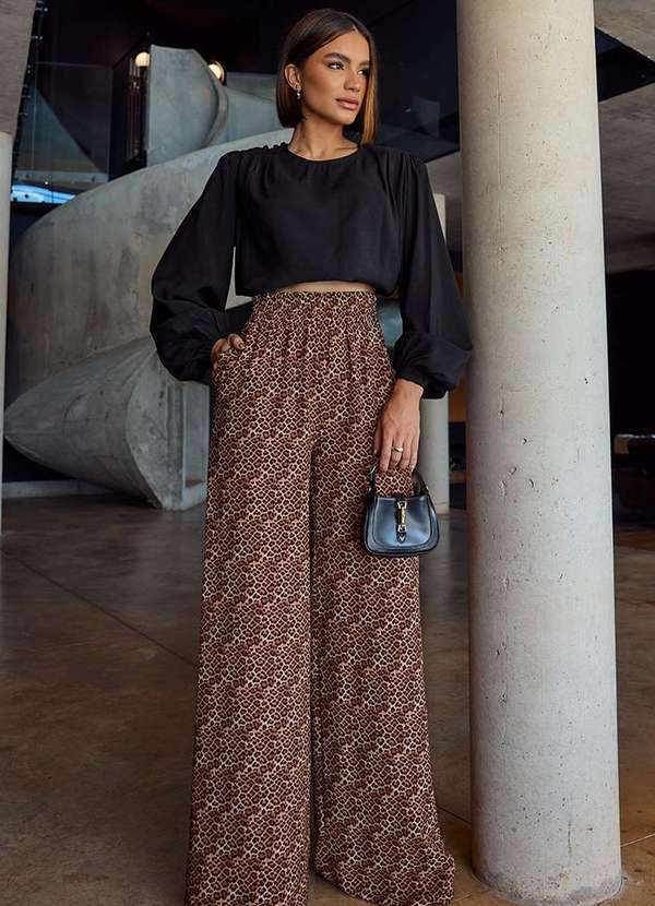 Dot Clothing - Blusa Manga Balone Dot Clothing Preto