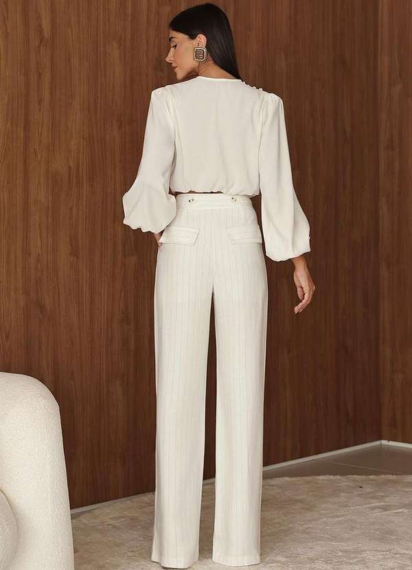 Dot Clothing - Blusa Manga Balone Dot Clothing Branco 6