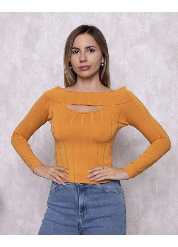 Miss Misses - Blusa Miss Misses Ombro a Ombro Bege