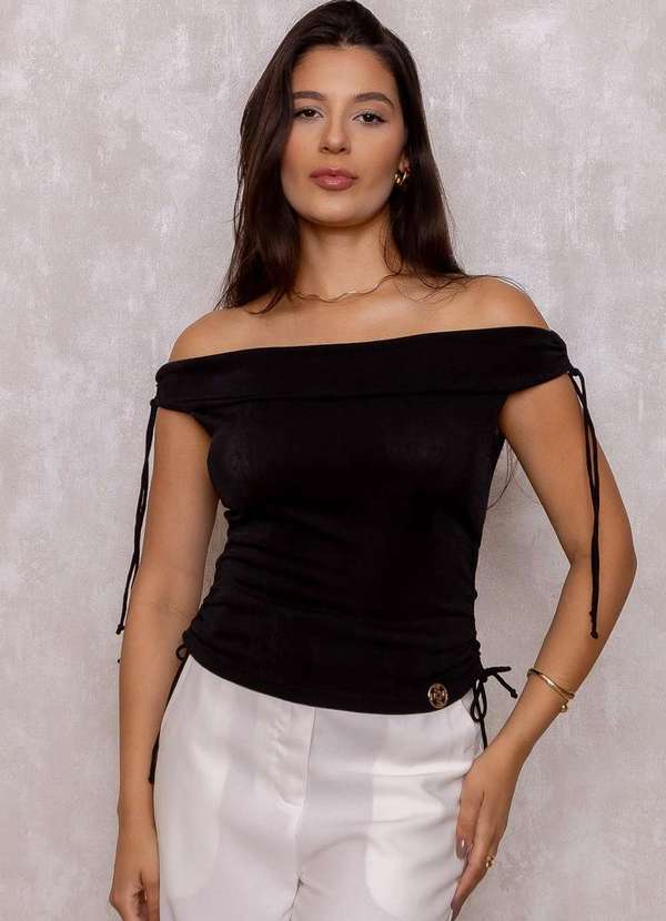 Miss Misses - Blusa Miss Misses Ombro a Ombro Preto 4