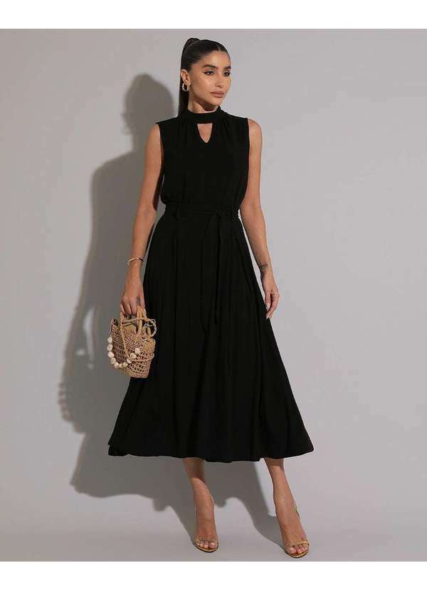 Miss Misses - Blusa Miss Misses Regata Viscolinho com Fecho Preto Preto