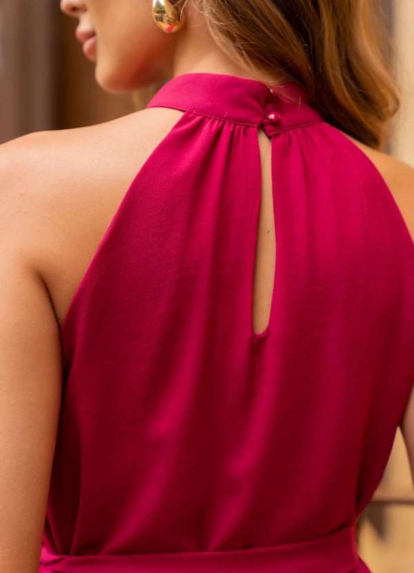 Miss Misses - Blusa Nivia Crepe c/ Laco na Gola Roxo 7