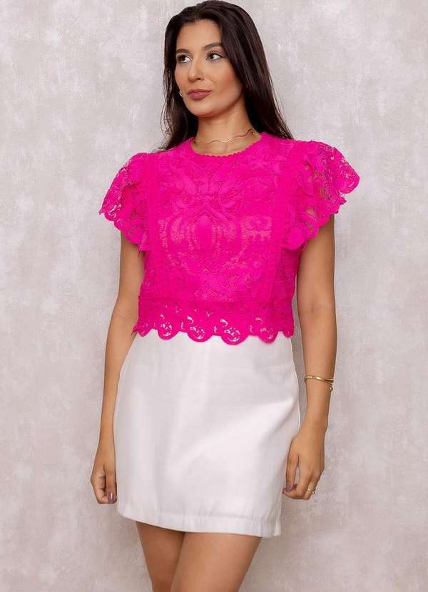 Dress Us - Blusa Rendada Olivia Rosa