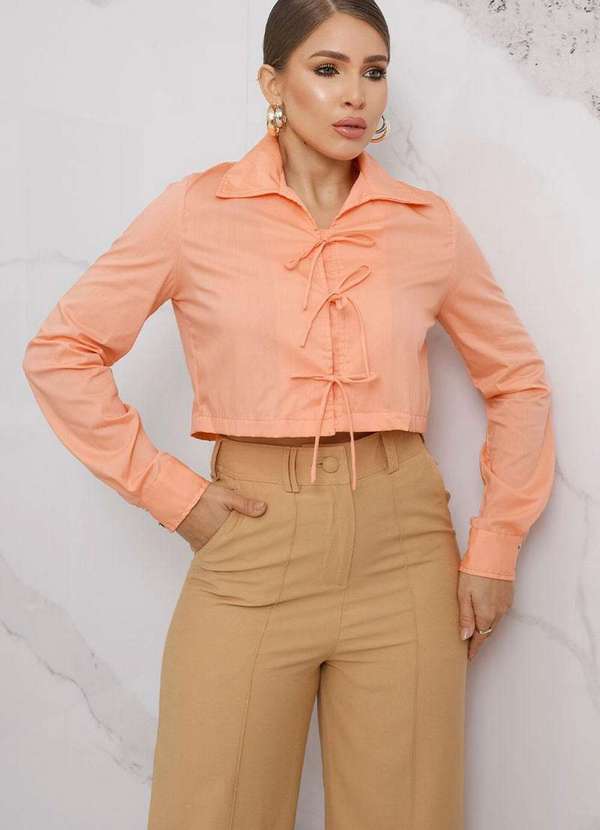 Miss Misses - Camisa Miss Misses Olivia Laranja