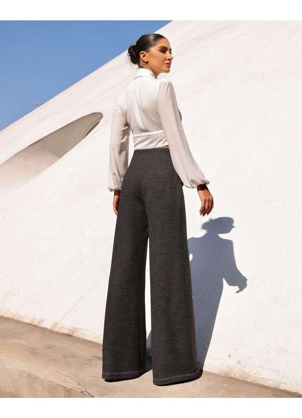 Dot Clothing - Cropped Dot Clothing Detalhe Camadas Offwhite Branco 5