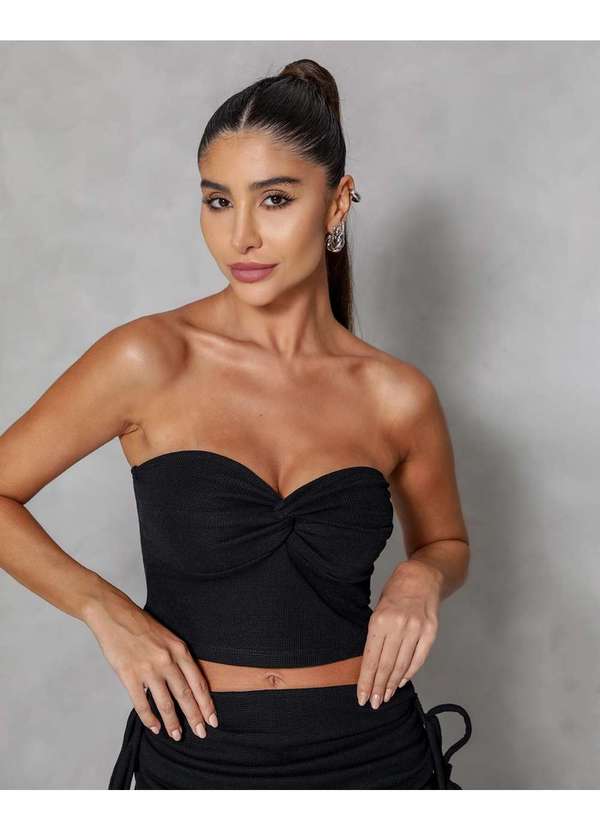 Dot Clothing - Cropped Dot Clothing Torcido Preto Preto