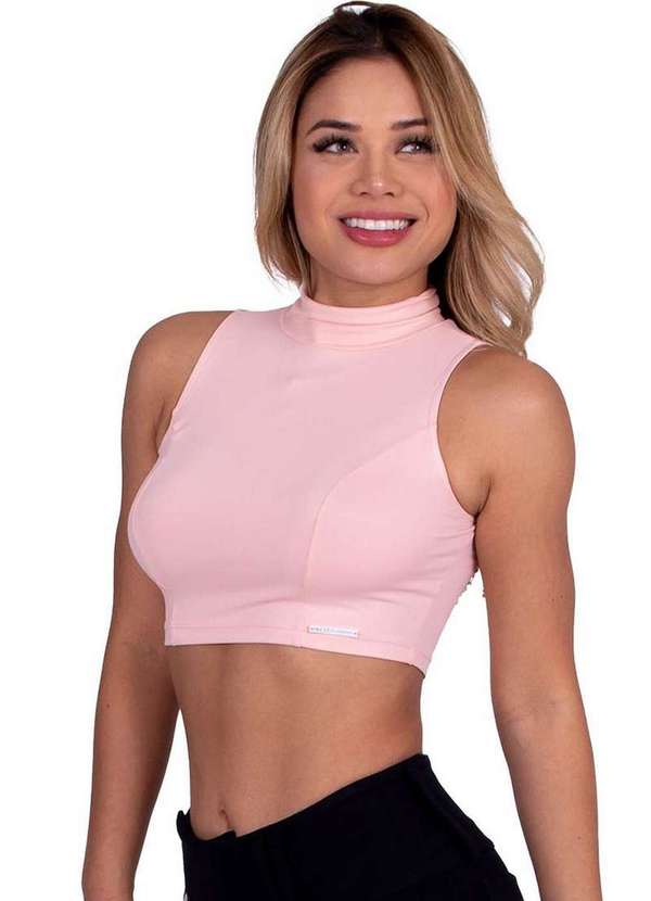 Limone - Cropped Limone Regata Gola Alta Rosa