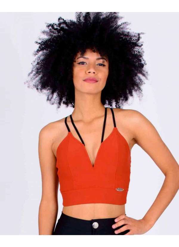 Miss Misses - Cropped Miss Misses Arco Decote Marrom Marrom
