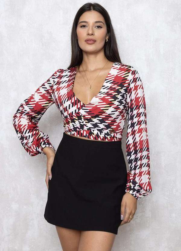 Miss Misses - Cropped Miss Misses com Amarracao Vermelho