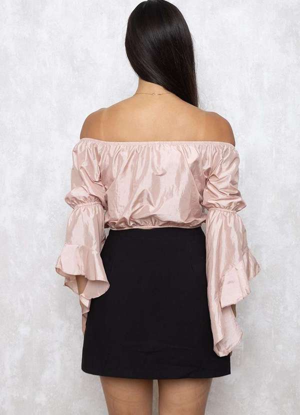 Miss Misses - Cropped Miss Misses Liso Manga Sino Rosa 2