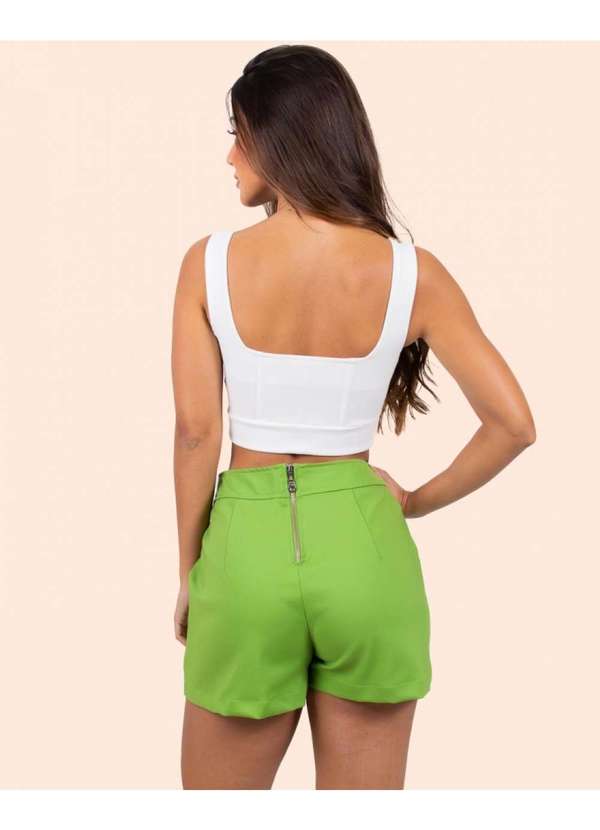 Miss Misses - Cropped Miss Misses Regata com Ziper Offwhite Branco 2